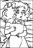 coloriage candy porte un seau